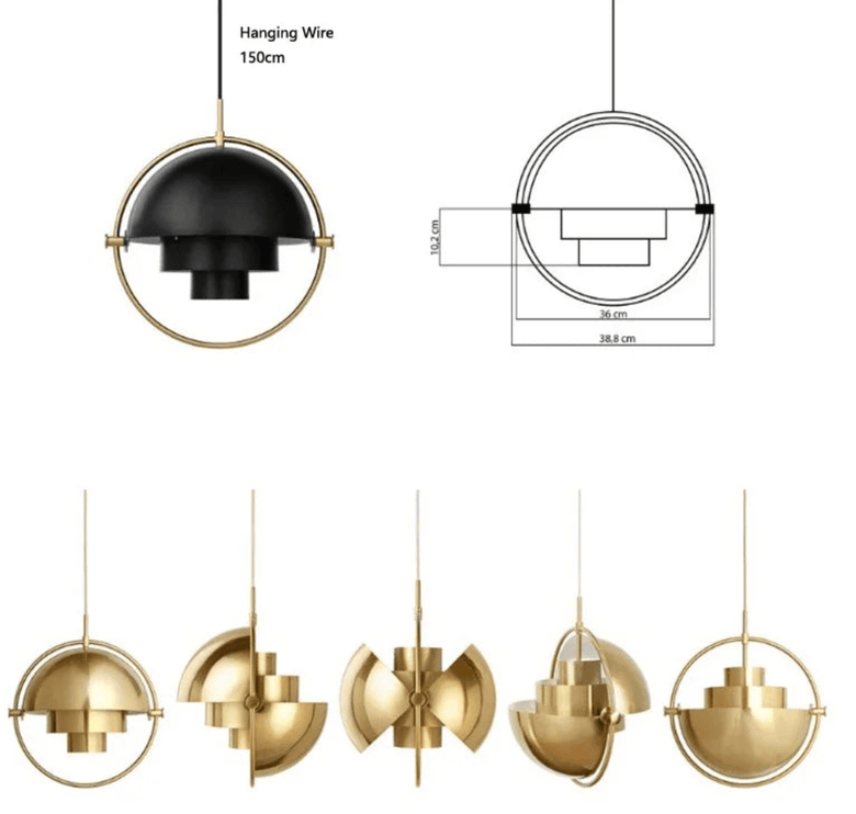 Geometric Halo Pendant Light – Sculptural Modern Ceiling Fixture