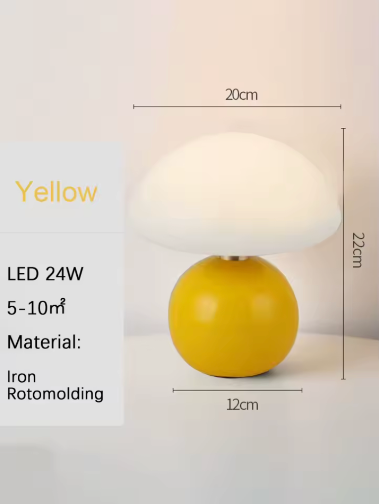 Lampe de table LED champignon USB - Éclairage de chevet à douce lueur