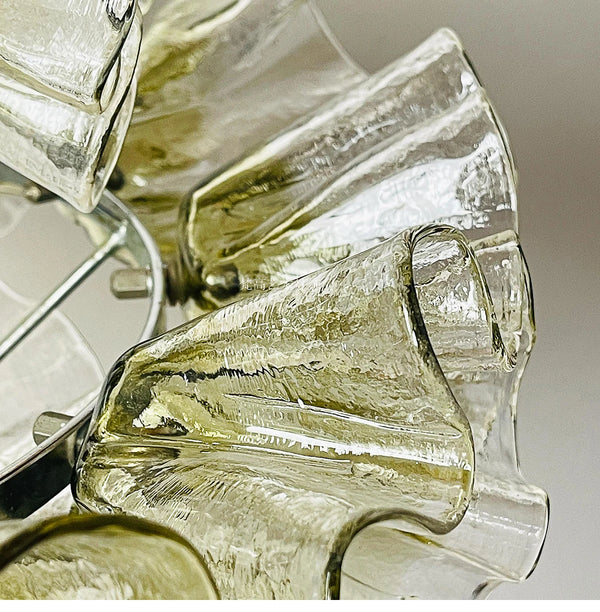 Luxury Flower-Shaped Glass Chandelier 45cm