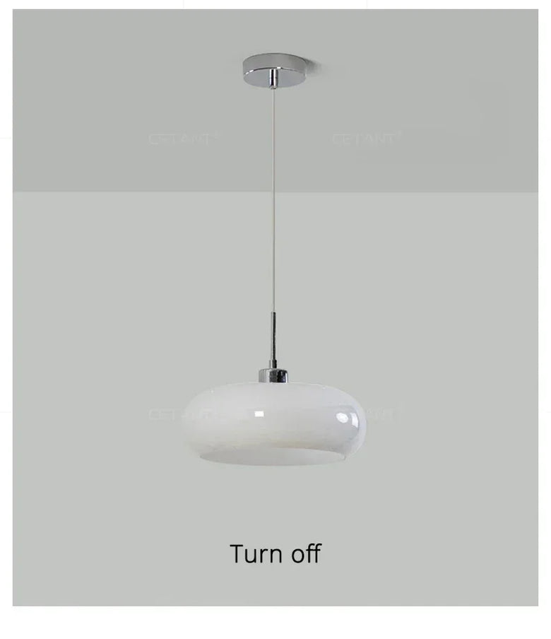 Bauhaus Glass LED Hanging Light I Orange/ White I Various Designs
