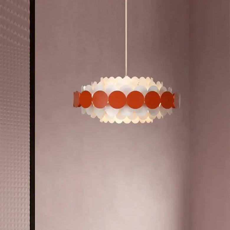 Vintage Mid-century modern Iconic Chandelier hanging in a stylish interior with a warm atmosphere.