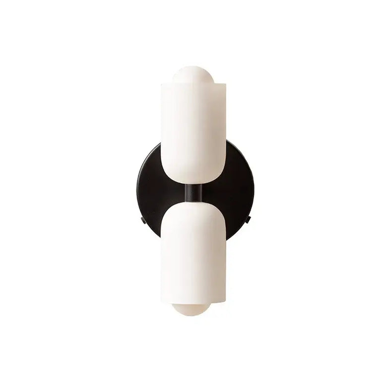 Modern Double-Head Glass Wall Lamp – LED Sconce