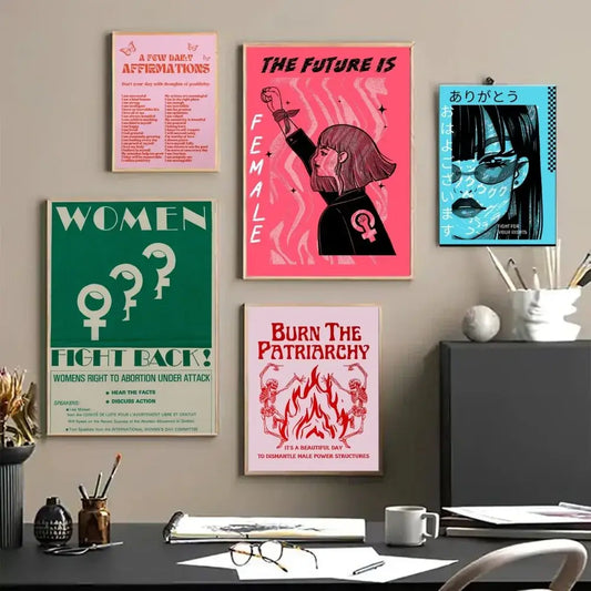 Abstract Feminist Poster - Empowering Art