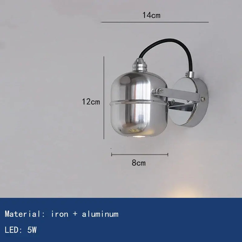 Chrome Wall Spotlight with Adjustable Arm