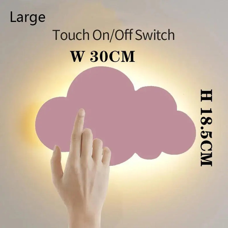 Cloud Wall Light with Pull Cord - Battery powered