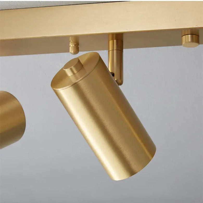 Gold Nordic Minimalist LED Spotlight Ceiling Light showing polished gold spotlight design.