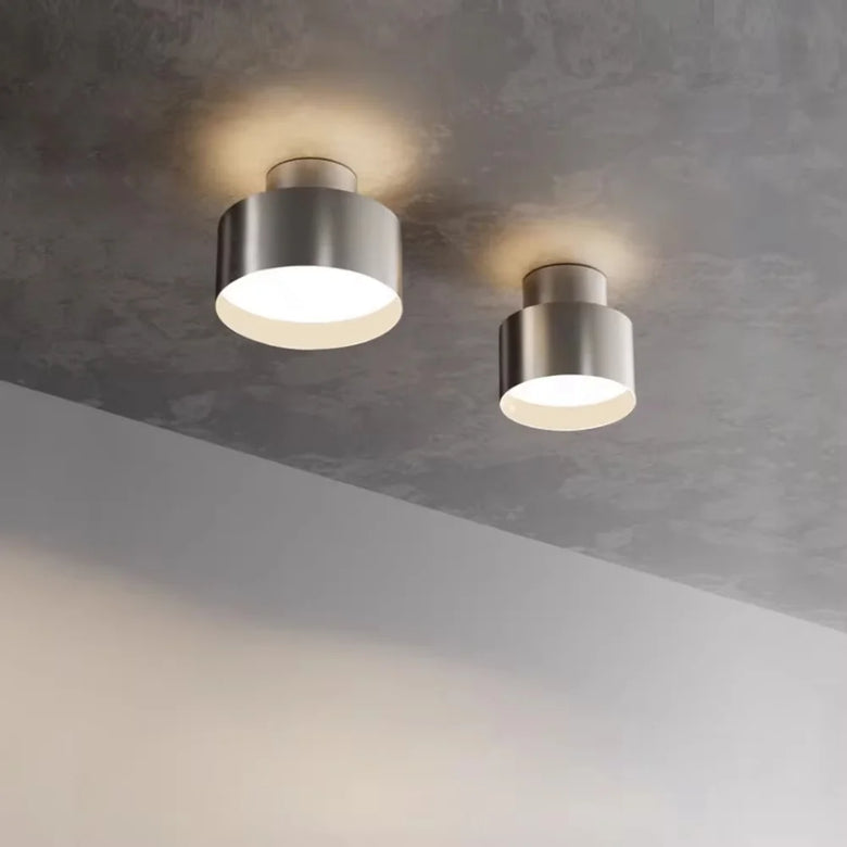 Plafonnier Tambour Moderne en Métal 140mm