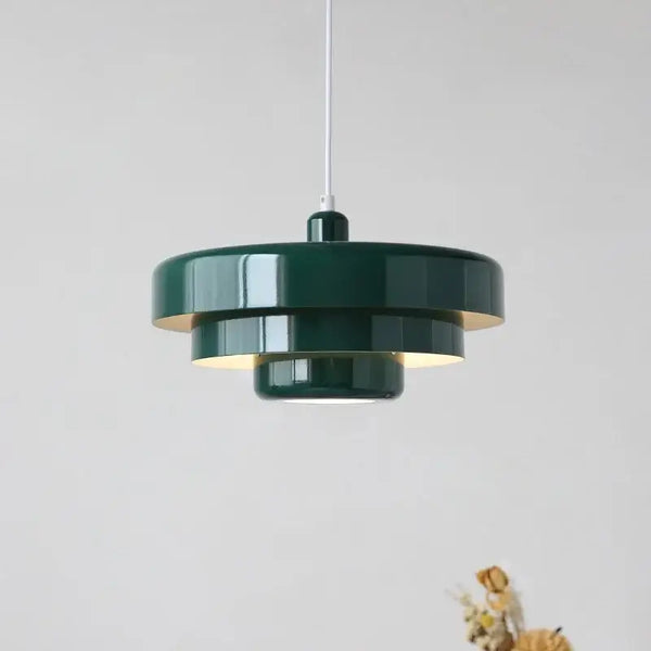 Collection of Nordic Pendant Light featuring an elegant green design with layered shades for stylish illumination.