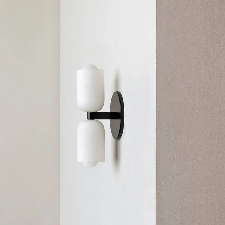 Modern Wall Lamp with Double Glass Head LED