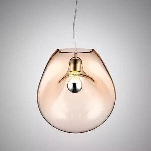 Modern Sculptural Glass Pendant Light with Organic Form