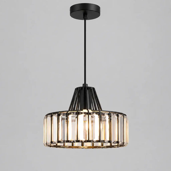 HERO Modern Crystal Drum hanging Lamp n grey background