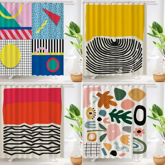 Mid-Century Modern & Pop Art Shower Curtains