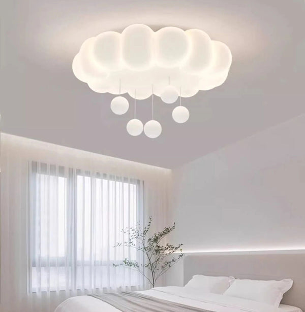 Hero Modern bedroom with cloud-shaped ceiling light fixture