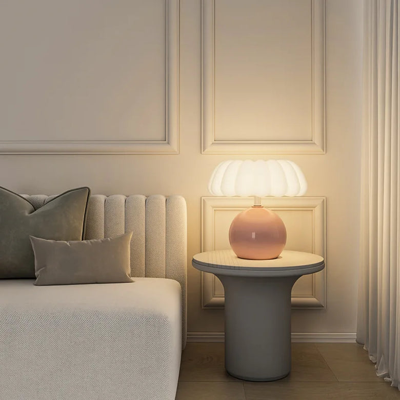 French Style Mushroom Table Lamp, Dimmable & Cordless