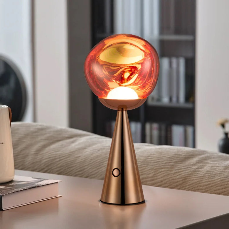 Modern Glam Lava Cordless Table Lamp – Rechargeable