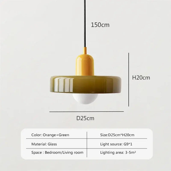 Italian Glass 70s Pendant Lights | Vintage Elegance | Shop Now! showcasing orange and green design with glass and metal materials.