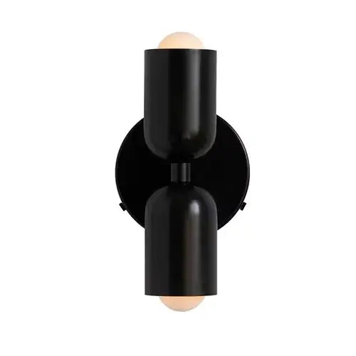 Postmodern Two-Tone Pill Wall Sconce, on black plate