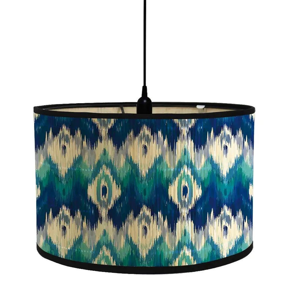 African Geometric Lamp Shade - Bamboo Drum