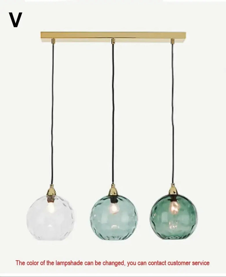 Delicious Lollipop Modern Pendant Light with colorful glass balls and sleek iron finish for vibrant decor.
