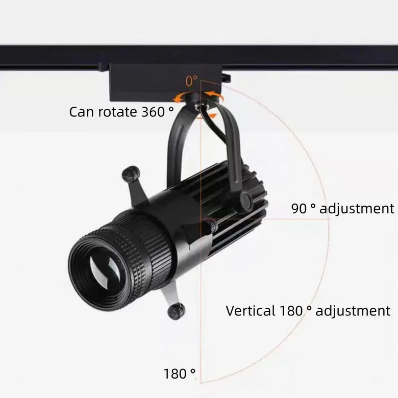 Rotatable Adjustable LED Spotlight with 360-degree rotation showcasing rotation and adjustment features.