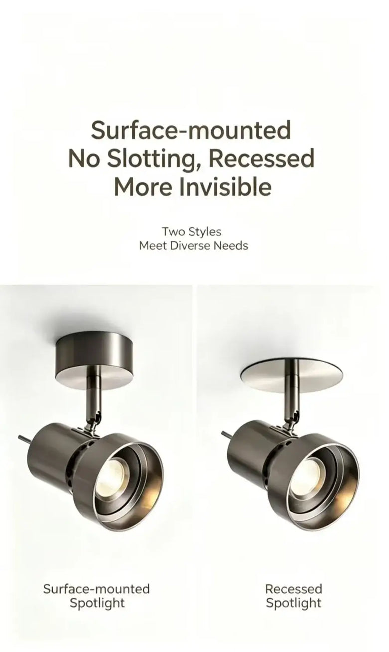 Adjustable Rotatable Spotlight Brushed Nickel - Dimmable