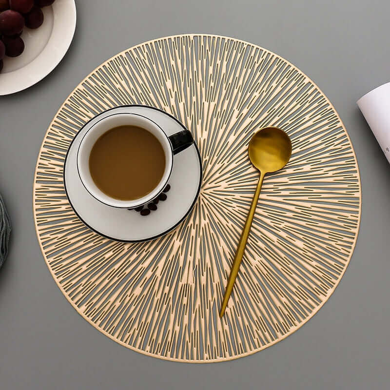 Round Pvc Placemat, Nordic Style Table Decoration Mat, Heat