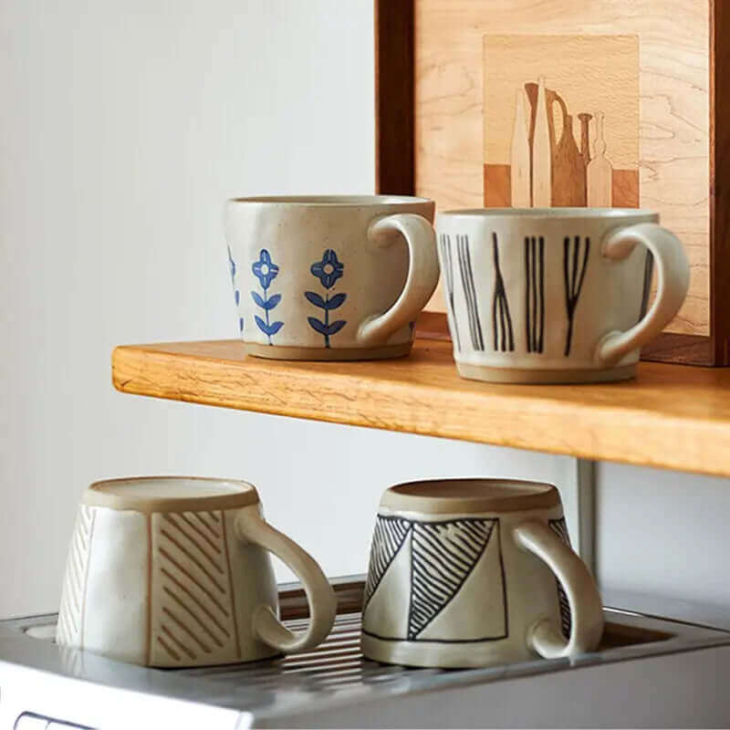 Buy BB Home Earth Tea/ Coffee/ Milk Mug, Hand Painted Ceramic Lid