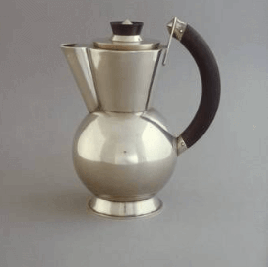 Bauhaus 1922 wine jug by Christian Dell, featuring modernist design and functionality, housed in the Art Institute of Chicago.