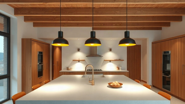 Modern kitchen island with pendant lights, showcasing Kitchen Island Lighting Ideas: Modern Design for Your Home.