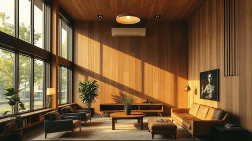 Modern living room featuring Bauhaus Lighting for Summer 2026: Warm, Emotional Interiors That Last with wooden accents and sofas