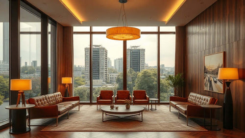 Sophisticated hotel lobby showcasing ambient and accent lighting for the Hotel Lighting Design Guide for Architects: Creating Layered Hospitality Spaces in 2026.