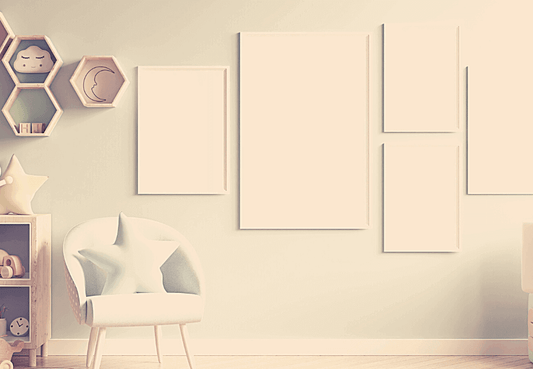 Modern living room with wall art showcasing 10 tips to decorate your walls!