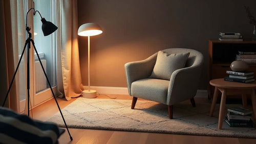 Nordic Floor Lamp Design Trends 2026: Specification Guide for Architects living room scene with stylish lighting