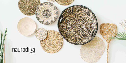 Woven wall art as a statement piece in interior design showcasing texture and style.