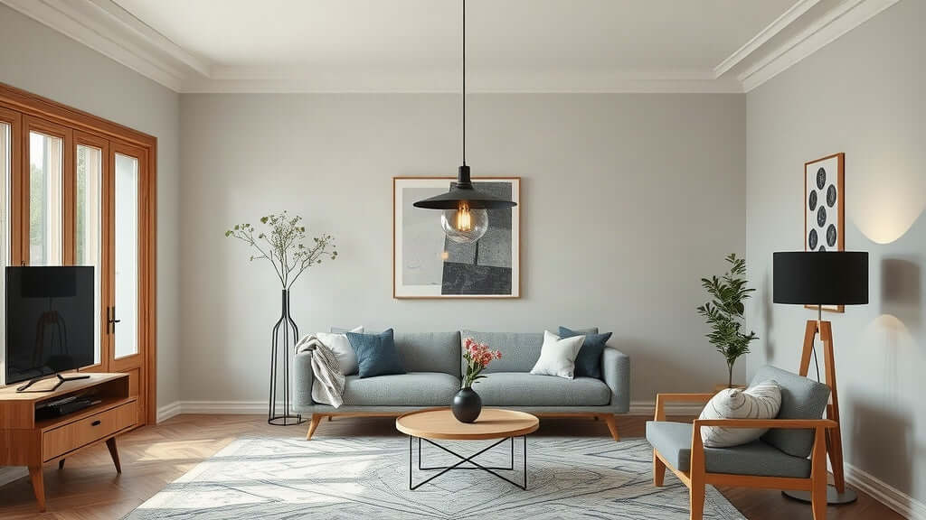 Modern living room featuring Danish Pendant Lights: The Spring 2026 Trend Transforming UK Homes with Scandinavian design.