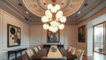 Elegant dining room featuring statement pendant lights, showcasing 2026 Architectural Design Trends in contemporary interiors.
