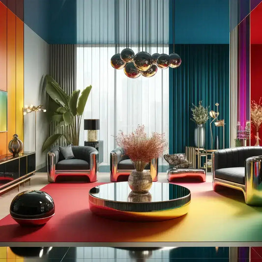 Transform Your Space: How Glossy Furniture and Bold Paints Enhance Modern Lighting
