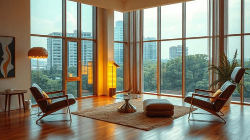 Modern living room with Nordic floor lamp, emphasizing Nordic Floor Lamp Specifications: The Architect's Guide to Summer Lighting Design.