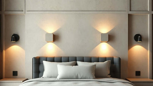 Bedroom interior featuring Travertine Wall Lamps: The Natural Stone Lighting Trend for Summer 2026