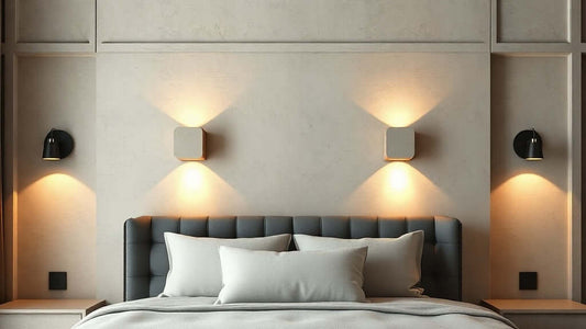 Bedroom interior featuring Travertine Wall Lamps: The Natural Stone Lighting Trend for Summer 2026