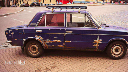 Vintage Soviet car representing what were the interior design trends behind the iron curtain?