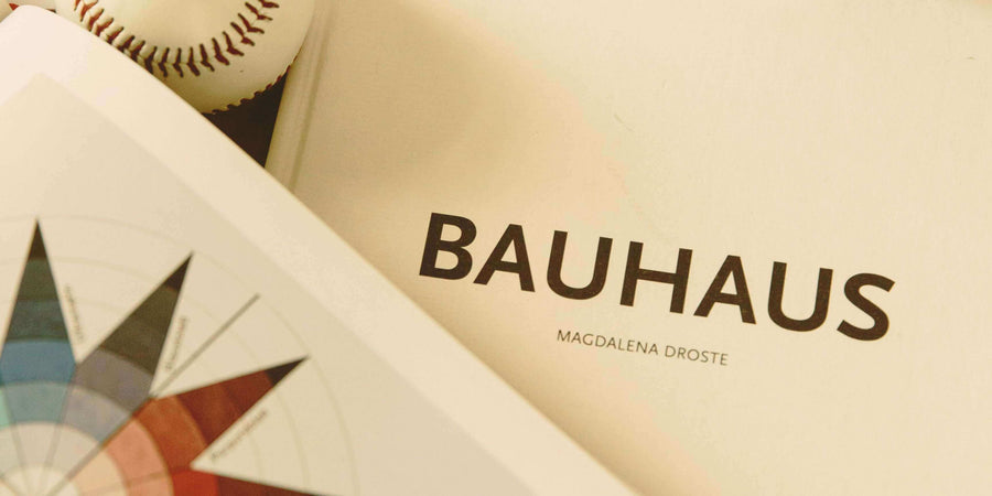 Open book titled 'Bauhaus' for article on how to incorporate the Bauhaus in your home decor.