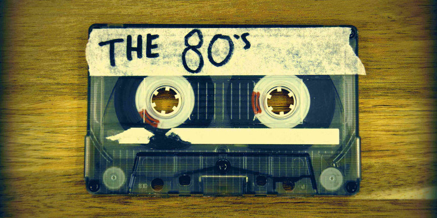 The 1980s Interior Design: Bold Statements and Iconic Objects featured in a vintage cassette tape marked 'The 80s'.