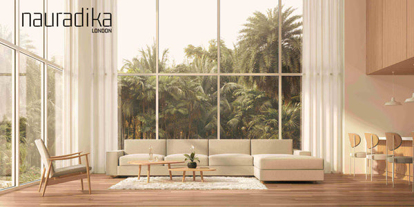 Creating a Comfortable and Aesthetically Pleasing Living Space: The Goal of Interior Design with modern furniture and large windows