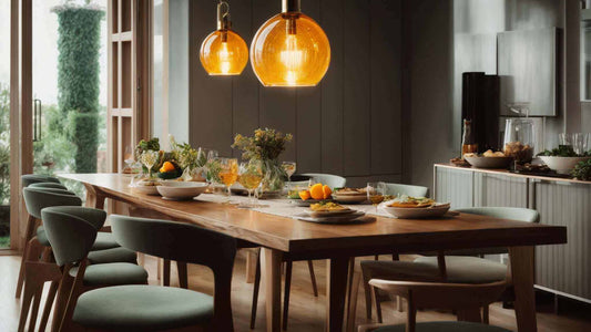 Dining Delights: Modern Lighting Above the Dining Table