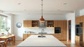 Modern kitchen featuring Scandinavian style lighting, highlighting Kitchen Island Lighting Trends 2026: Scandinavian Style Meets Practical Design.