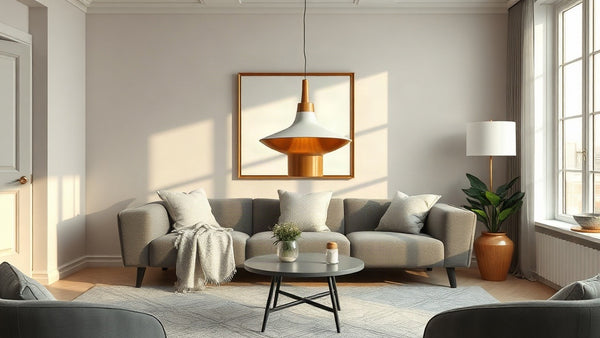 Modern living room showcasing Property Staging Lighting: 5 Essential Trends for 2026 with layered lighting and warm accents.