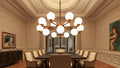 Elegant dining room featuring statement pendant lights: Architectural Design Trends 2026 with modern art and classic decor.