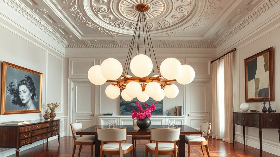 Elegant dining room featuring a statement pendant light, showcasing the 2026 Lighting Trend Every Home Needs.