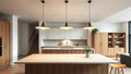 Modern kitchen island showcasing Kitchen Island Lighting Trends 2027: Scandinavian Design Meets Function with pendant lights.
